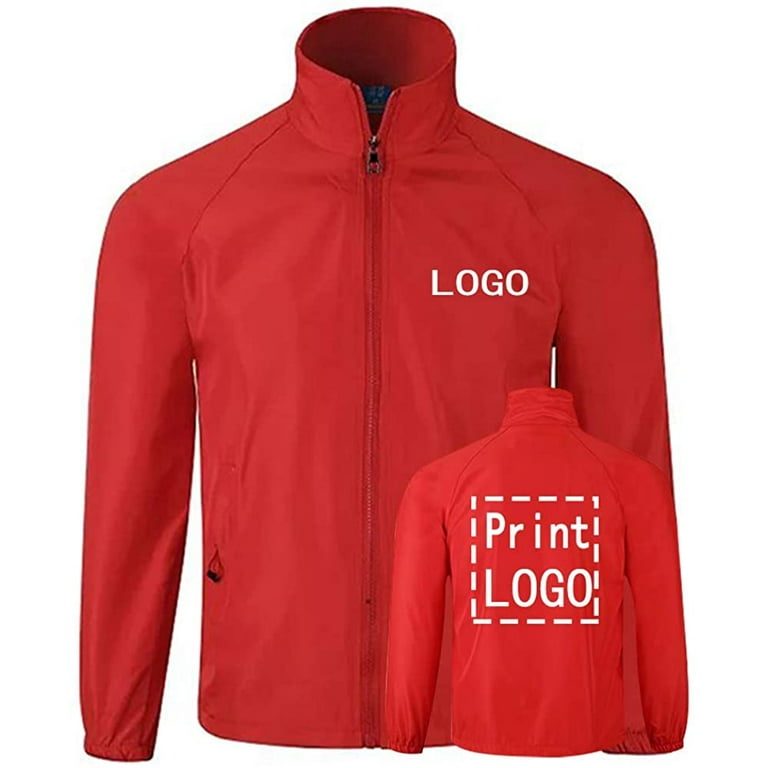 YOWESHOP Long Sleeve Shirts Windbreaker Customize Your Logo Workwear Jackets for Outdoor Team Work Uniform Unisex Walmart