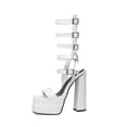 thumbnail image 1 of "YOWMNS Women's Comfort Chic Rough Platform Stripper Sandals, Classic Style", 1 of 5