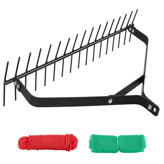 YOWPSY 32" Aquatic Weed Rake, 6.3" Steel Rod Lake Weed Cutter, Lake Weed Rake for Pond Beach Landscaping, 30ft Thicker Rope and The Net.
