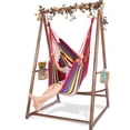 thumbnail image 1 of YOXIFOC Durable Hammock Chair with Two Holders, Coffee, 1 of 8