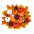 thumbnail image 1 of YOYTOO 21Pcs Foam Pumpkin Maple Leaf Set, Artificial Mini Pumpkins Decor for Indoor Outdoor Fall Harvest Thanksgiving Halloween Party, 1 of 9