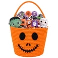 thumbnail image 1 of YOYTOO 3.6L Cute Halloween Basket for Kids, Cotton Rope Pumpkin Candy Basket with Handle, Halloween Party Decorations, Trick or Treat Basket Bins, Orange, 1 of 10