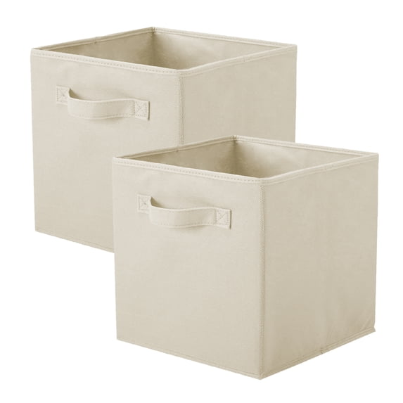YOYTOO 2 Pack Foldable Cube Storage Bins, 11" Collapsible Fabric Cube Organizer Baskets Bins