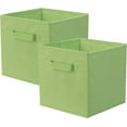 thumbnail image 1 of YOYTOO Collapsible Fabric Storage Cube Bins, 11" Cube Organizer Basket Bin, Green, 2 Pack, 1 of 7