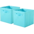 thumbnail image 1 of YOYTOO 2 Pack Foldable Cube Storage Bins, 11" Collapsible Fabric Cube Organizer Baskets Bins, Skyblue, 1 of 10