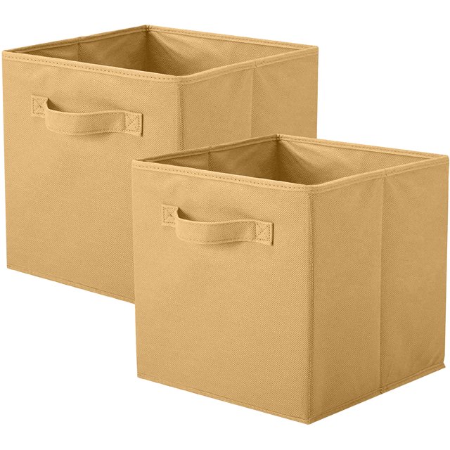 YOYTOO Foldable Fabric Storage Cube Bins, 11" Cube Organizer Basket Bin
