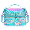 thumbnail image 1 of YOYTOO Insulated Lunch Bag, Double Deck Lunch Tote Bag Cooler Box with Adjustable Strap, Mermaid, 1 of 10