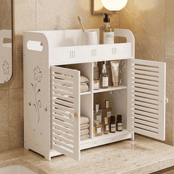 YOYTOO Medicine Cabinet for Bathroom, Wall Mount Over the Toilet Storage Cabinet Organizer with 2 Doors & 3 Shelves, White
