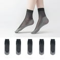 thumbnail image 1 of YOZGXEG Compression Socks For Women 10 Pack Women'S Nylon Ankle High Pantyhose Smooth Comfortable Breathable Elastic Black One Size, 1 of 6