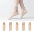 thumbnail image 1 of YOZGXEG Compression Socks For Women 10 Pack Women'S Nylon Ankle High Pantyhose Smooth Comfortable Breathable Elastic Yellow One Size, 1 of 6