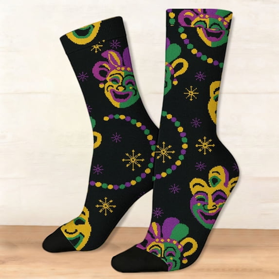 YOZGXEG Compression Socks For Women Soft Warm Animal Knitted Mid-Calf Socks Cute Patterns Stretchable Polyester 1Pc Purple One Size