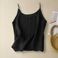 thumbnail image 1 of YOZGXEG Going Out Tops For Women Women Cotton Linen Spaghetti Strap Loose Fit Sleeveless Camisole Tank Top Summer Casual Top Black 3Xl-5Xl, 1 of 7