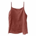 thumbnail image 1 of YOZGXEG Tank Tops For Women Women Cotton Linen Spaghetti Strap Loose Fit Sleeveless Summer Casual Camisole Tank Top Red M-3Xl, 1 of 4