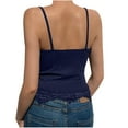 thumbnail image 1 of YOZGXEG Tank Tops For Women Women Lace Spaghetti Straps Sleeveless Cropped Camisole Vest Blouse Top Polyester Spandex Blue S-Xxl, 1 of 4