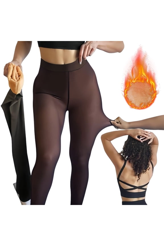 Tights For Women Women'S Fleece Lined Leggings Compression One-Seam Waist-Snatching Warm Shaping 1Pc Red M-Xl