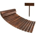 YOZIHAYL 12FT Wooden Garden Pathway Straight Outdoor Walkway Roll Out