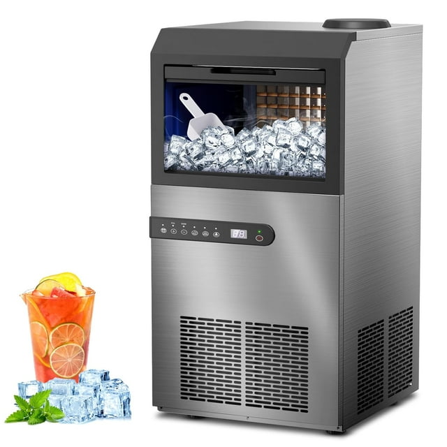 YOZIHAYL Ice Maker Machine 100lbs/24H Stainless Steel Under Counter ice