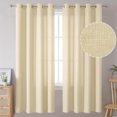 YOZIHAYL Sliding Door Curtains for Patio Wide Room Divider Faux Linen