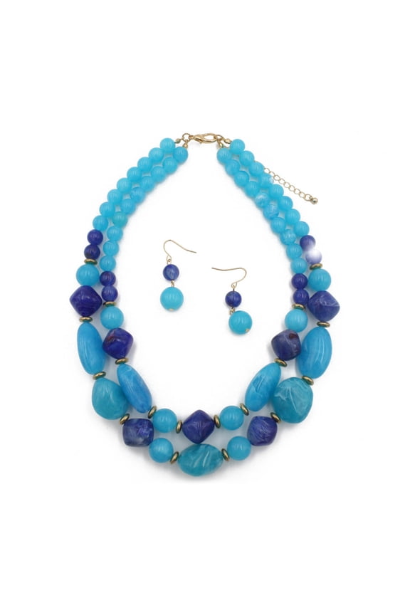 Beaded Necklace 1 Set Jewelry Accessories Simple Style Trendy Layered Necklace Women Earrings Set