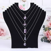 YOZUMD Necklace Display Stand,Necklace Bust Jewelry Pendant Chain Display Holder Neck Velvet Stand Easel