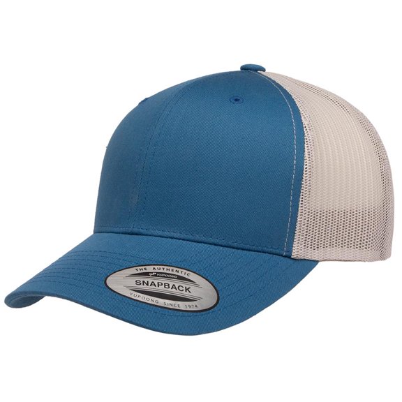 YP CLASSICS RETRO TRUCKER CAP - 2-TONE-STEEL BLUE/SILVER-ONE SIZE