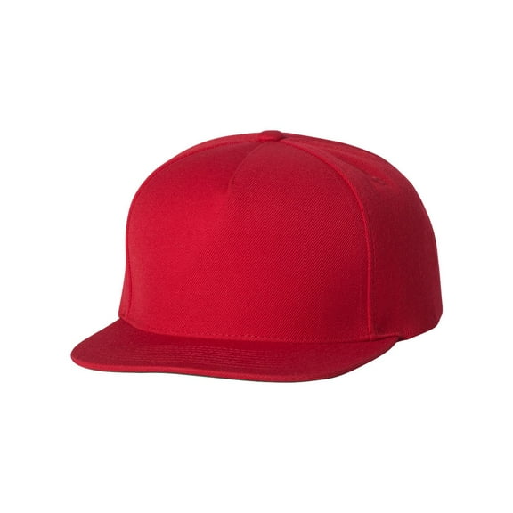 YP Classics - Premium Five-Panel Snapback Cap - 5089M - Red - Size: Adjustable