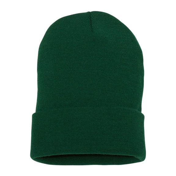 YP Classics Cuffed Beanie Hat Men Classic Knit Cuffed 100% Acrylic Hat Cap for Warm Winter (Spruce, One Size)