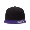 thumbnail image 1 of YP Classics - Flat Bill Snapback Cap - 6089M - Black/ Purple - Size: Adjustable, 1 of 5