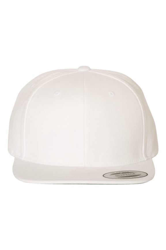 YP Classics - Flat Bill Snapback Cap - 6089M - White - Size: Adjustable