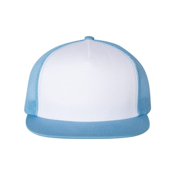 YP Classics - Flat Bill Trucker Cap - 6006 - Carolina Blue/ White/ Caroline Blue