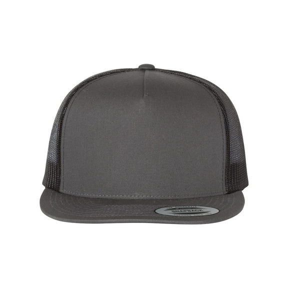 YP Classics - Flat Bill Trucker Cap - 6006 - Charcoal/ Black - Size: Adjustable