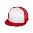 thumbnail image 1 of YP Classics - Flat Bill Trucker Cap - 6006 - Red/ White/ Red - Size: Adjustable, 1 of 5