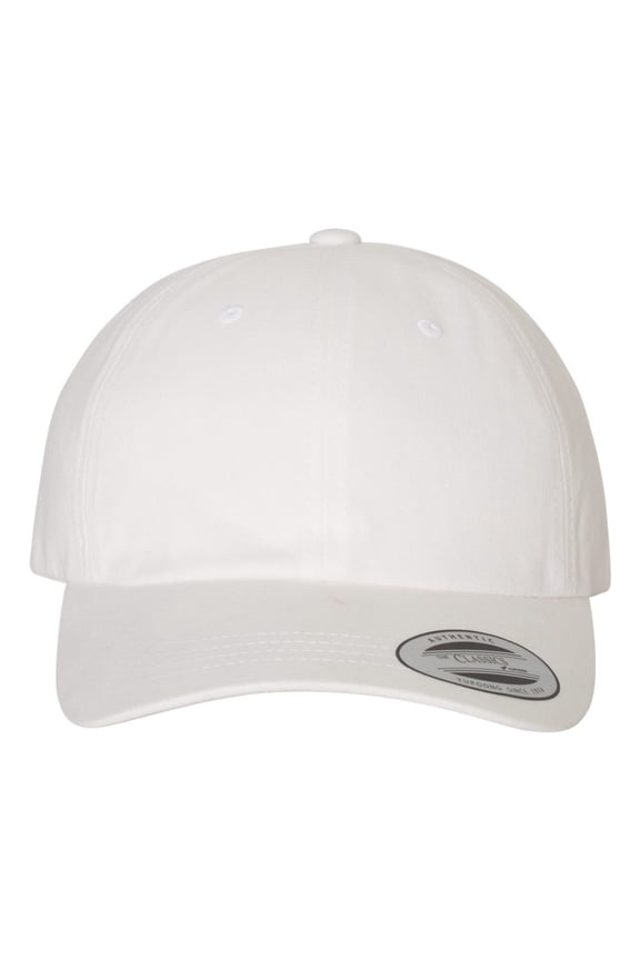 YP Classics - Peached Cotton Twill Dad Hat - 6245PT - White - Size: Adjustable