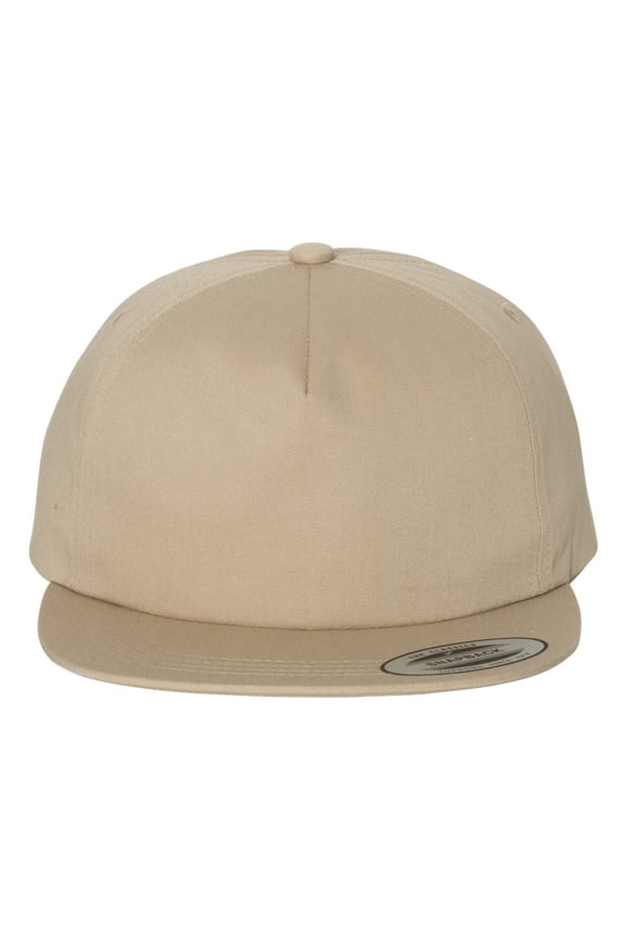 YP Classics - Unstructured Five-Panel Snapback Cap - 6502 - Khaki - Size: Adjustable