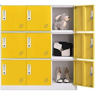 MIDUO Employee Storage Cabinet Home Metal Locker 2-Tier Utility Cabinets  with Lock