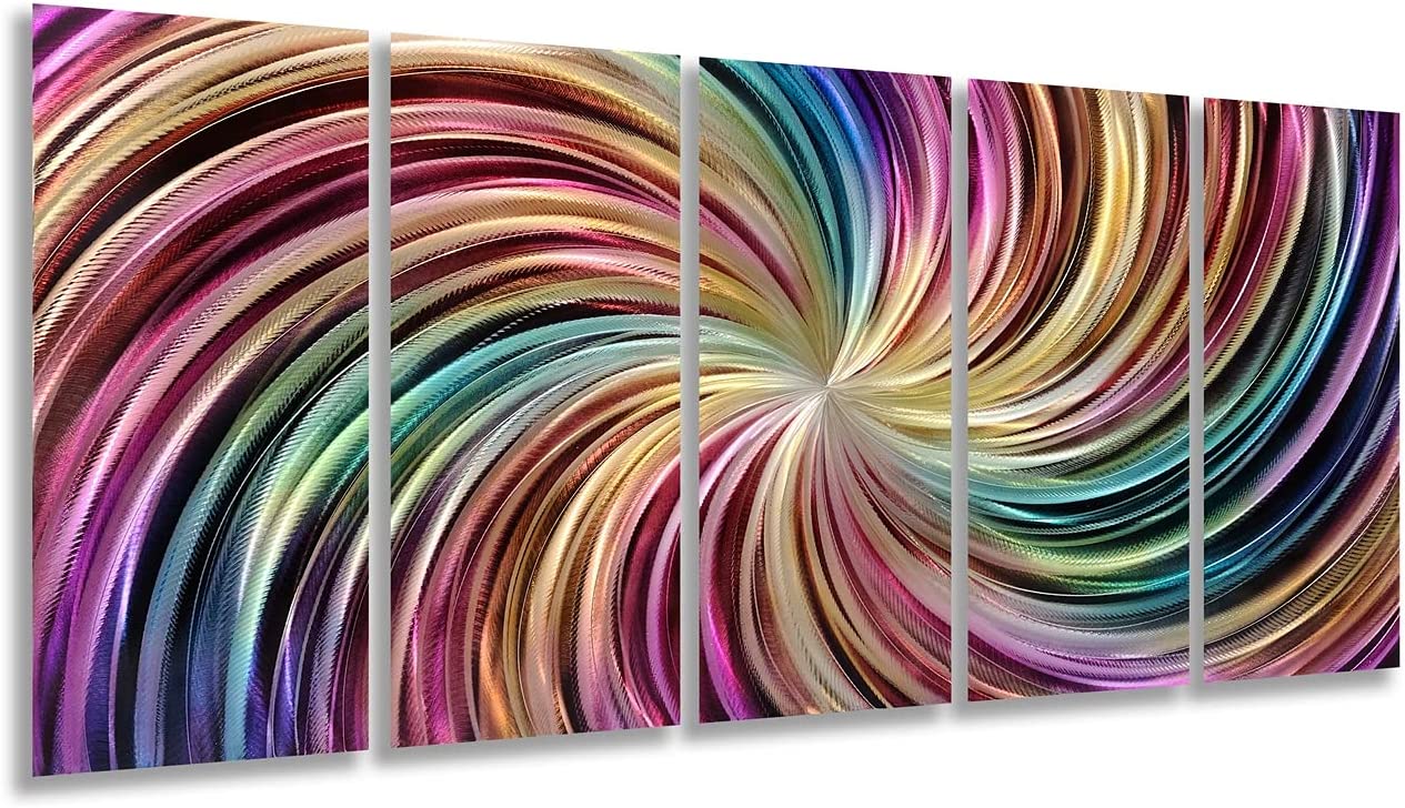 YPBBOOM SYGALLERIER Large Metal Wall Art Hand Crafted 3D Abstract ...