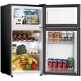 thumbnail image 1 of YPDCHB 3.2 Cu.ft Mini Fridge with Freezer  2 Door Compact Refrigerator with Low Noise  For Bedroom  Living Room  Dorm  Kitchen  Office (Black), 1 of 7
