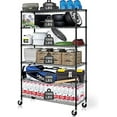 thumbnail image 1 of YPDCHB Metal Shelves Garage Shelving Wire Shelving Unit with Wheels  6000lbs Weight Capacity Heavy Duty NSF Height Adjustable  Shelves 6 Tier Steel Commercial Grade Wire Rack  Black, 1 of 7