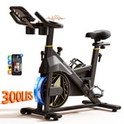 YPOO Professional Exercise Bike for Home Gym, Stationary Bike with 300lbs Weight Capacity, Free APP, Adjustable Resistance for Cardio Workout