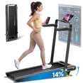 thumbnail image 1 of YPOO Walking Pad with Foldable Handles, 2.5HP Incline Treadmill, 350 Ibs Capacity, LED Display, Black, 1 of 9