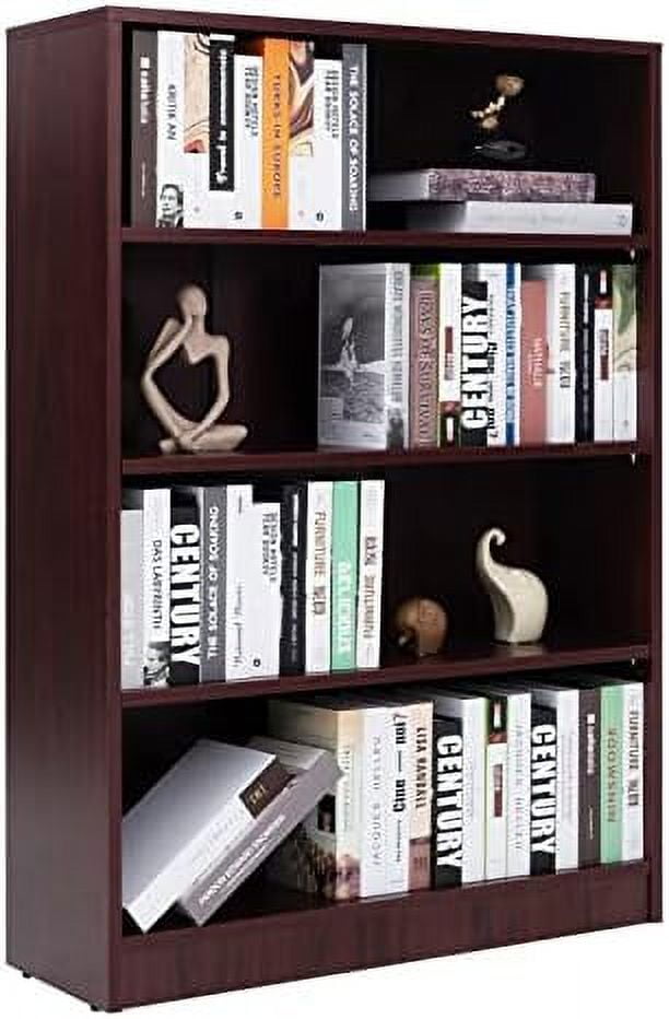 YPZBBOOM White Bookshelf for Bedroom 4 Office Bookcase 48 Inches Tall