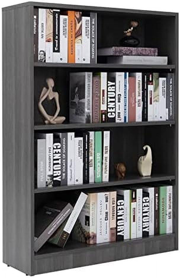 YPZBBOOM White Bookshelf for Bedroom 4 Office Bookcase 48 Inches Tall
