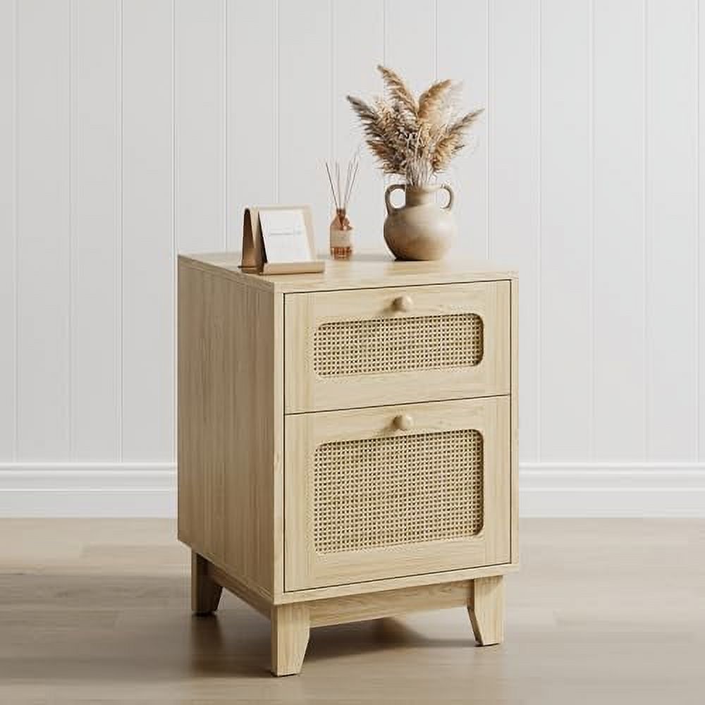 YPZBLDV Modern Wicker Rattan Stand Rattan Stand with Drawer and Charge