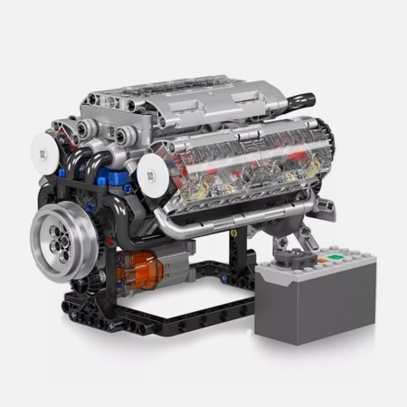 YPai Electric Driven Engine Building Kit,Mould King 10088 V-Type 8-Cylinder Engine Vehicle Motor Building Block Toy MOC