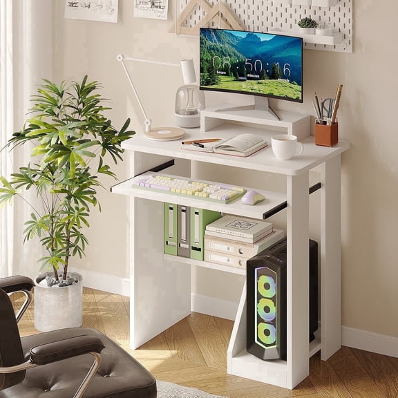 YQ JENMW Modern Minimalist Computer Desk with Multi - layer Storage for Adult Office Work