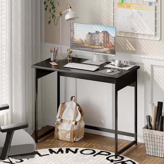 YQ JENMW Minimalist Metal - Frame Computer Desk with Smooth Tabletop for Adults