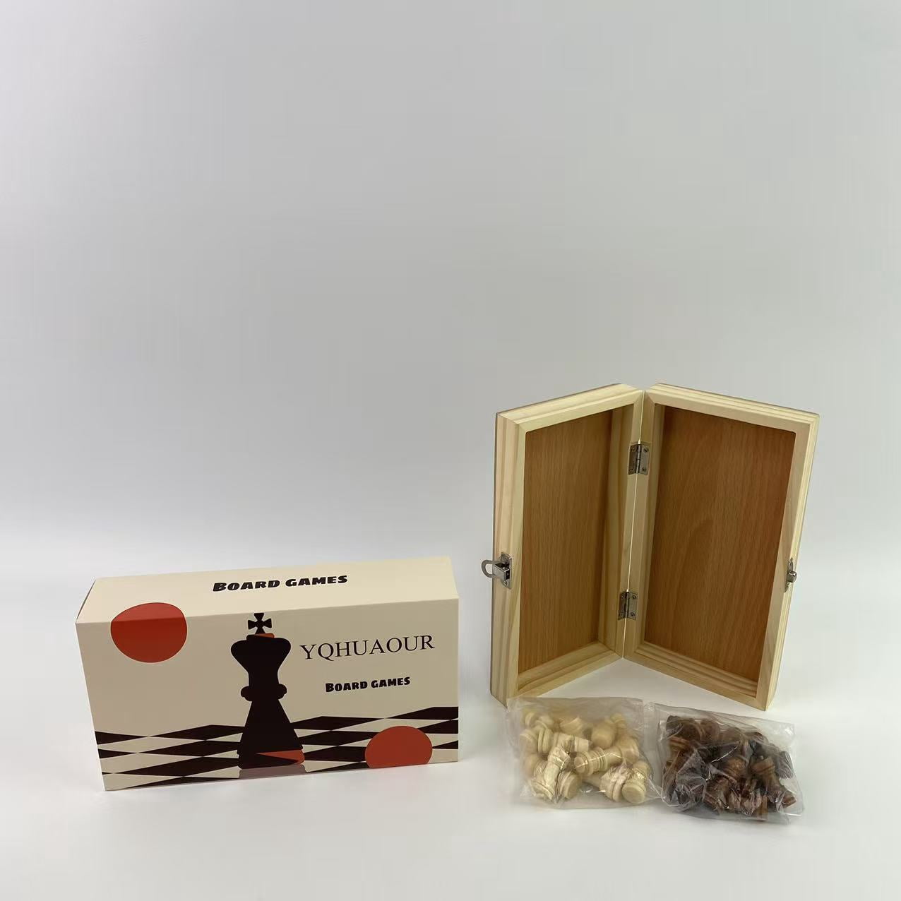 YQHUAOUR  Board games,Upgraded Chess Set, 15" Tournament Staunton Wooden Chess Board Game Set with