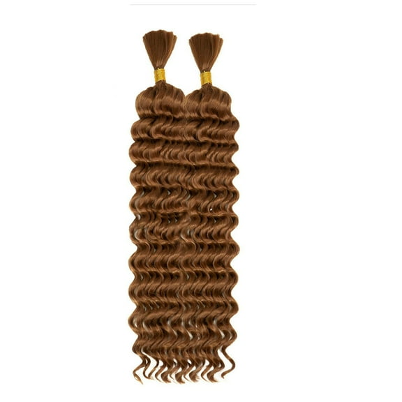 YQHZZPH 160g 18 Inch Brown Braiding Hair Wave Human Hair Wavy Human Hair For Braiding