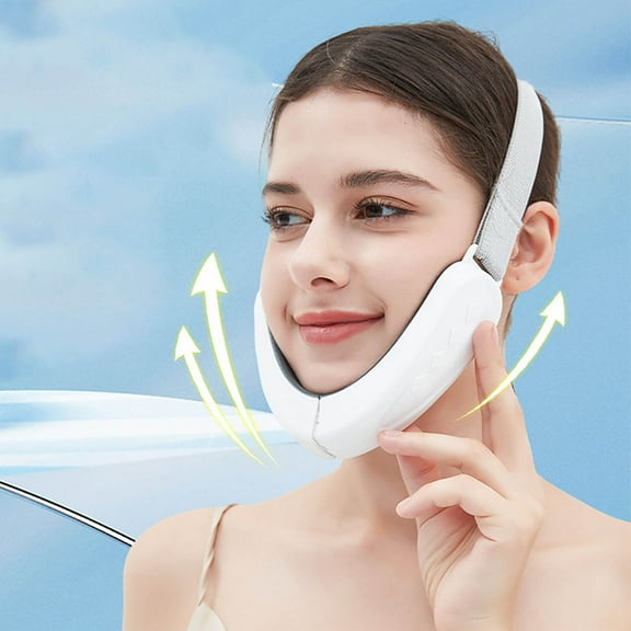 YQHZZPH Double Chin Reducer Machine, Electric Face Lift Device Beauty Belt, Portable Intelligent V-Face Shaping Massager With English Language Version