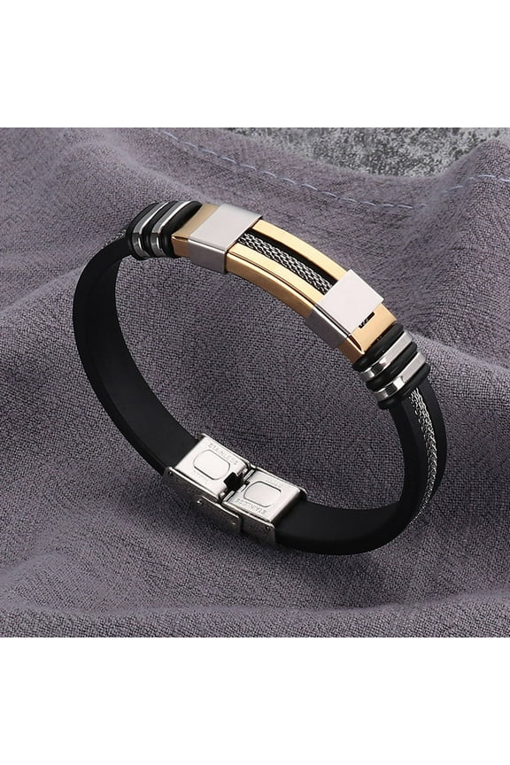 Negative Bracelet, Men's Titanium Steel Bracelet,The Wristband Emits Negative Body's Energy Channels To Circulation.